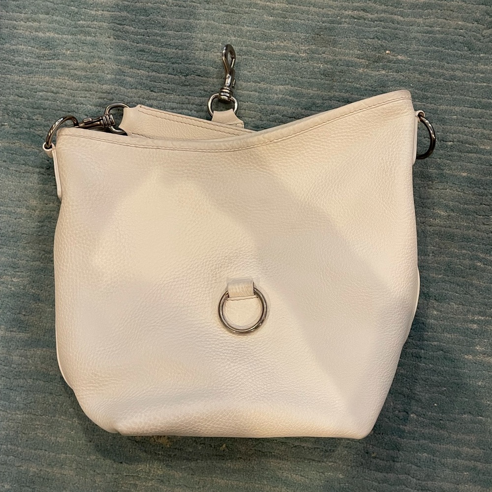 Miu Miu White Pebbled Leather Bag